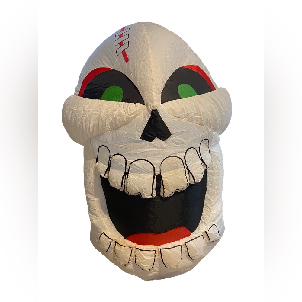 Vintage 2006 Gemmy Inflatable Skull 4ft Indoor Only *RARE*